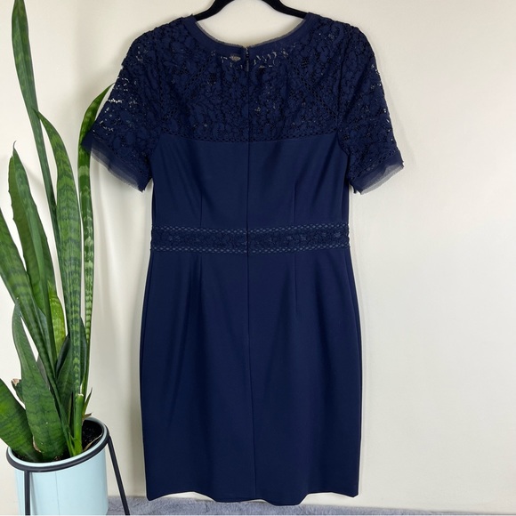 Rebecca Taylor Navy Lace Sheath Dress - Picture 8 of 16